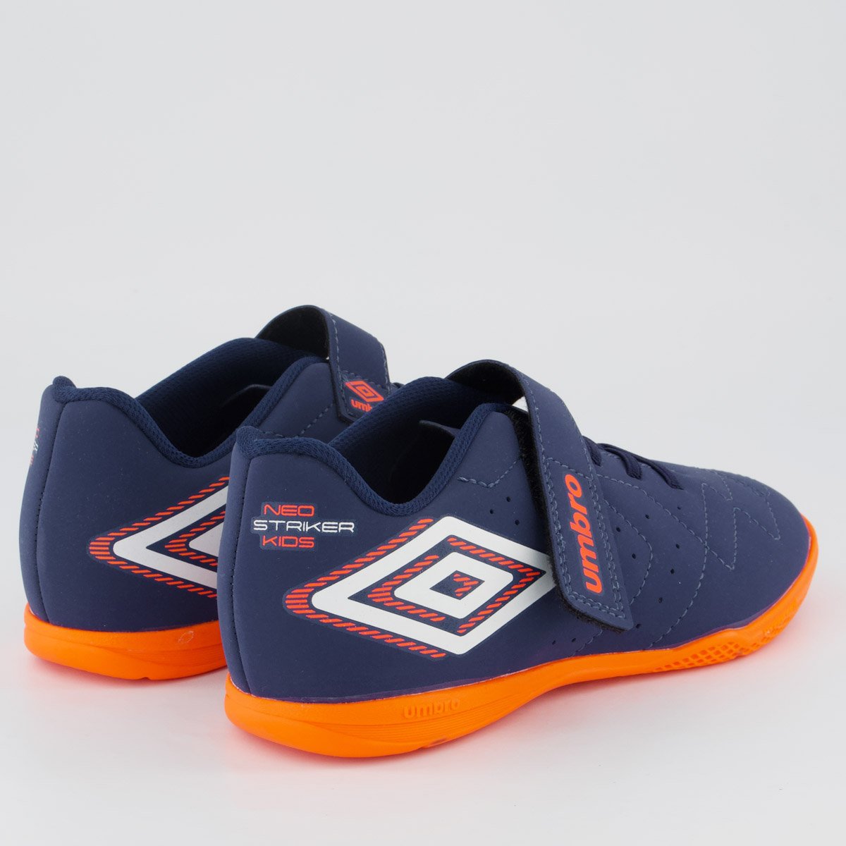 Chuteira Umbro Neo Stiker Futsal Infantil Azul e Laranja Azul/Laranja 3