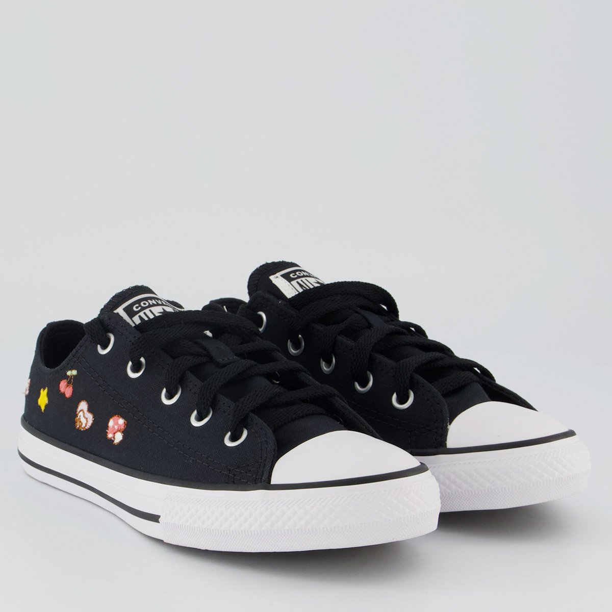 Tênis Converse All Star CK Stikers Juvenil Preto Preto 2