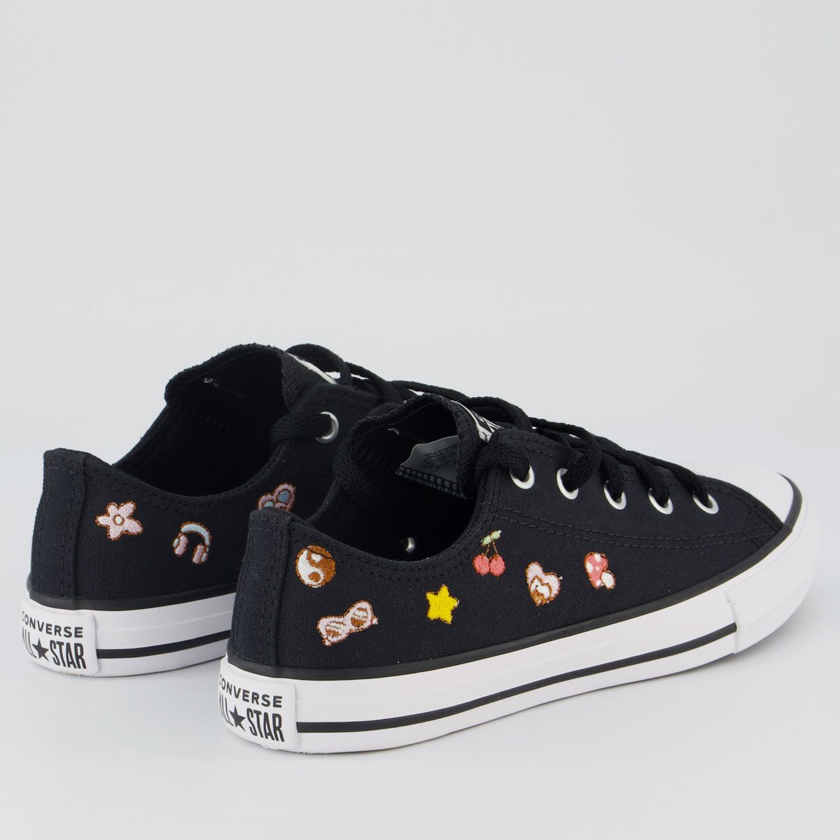 Tênis Converse All Star CK Stikers Juvenil Preto Preto 3