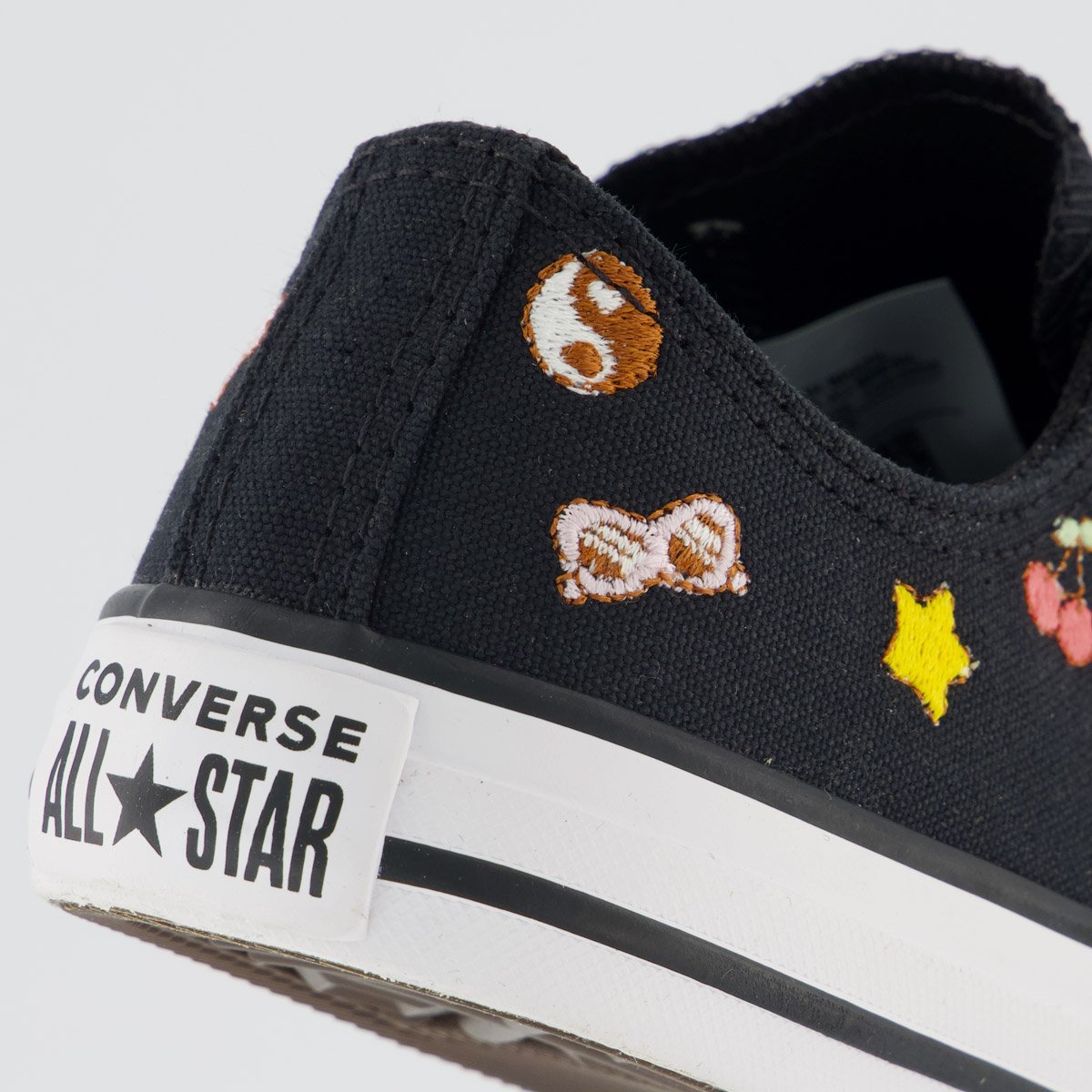 Tênis Converse All Star CK Stikers Juvenil Preto Preto 6
