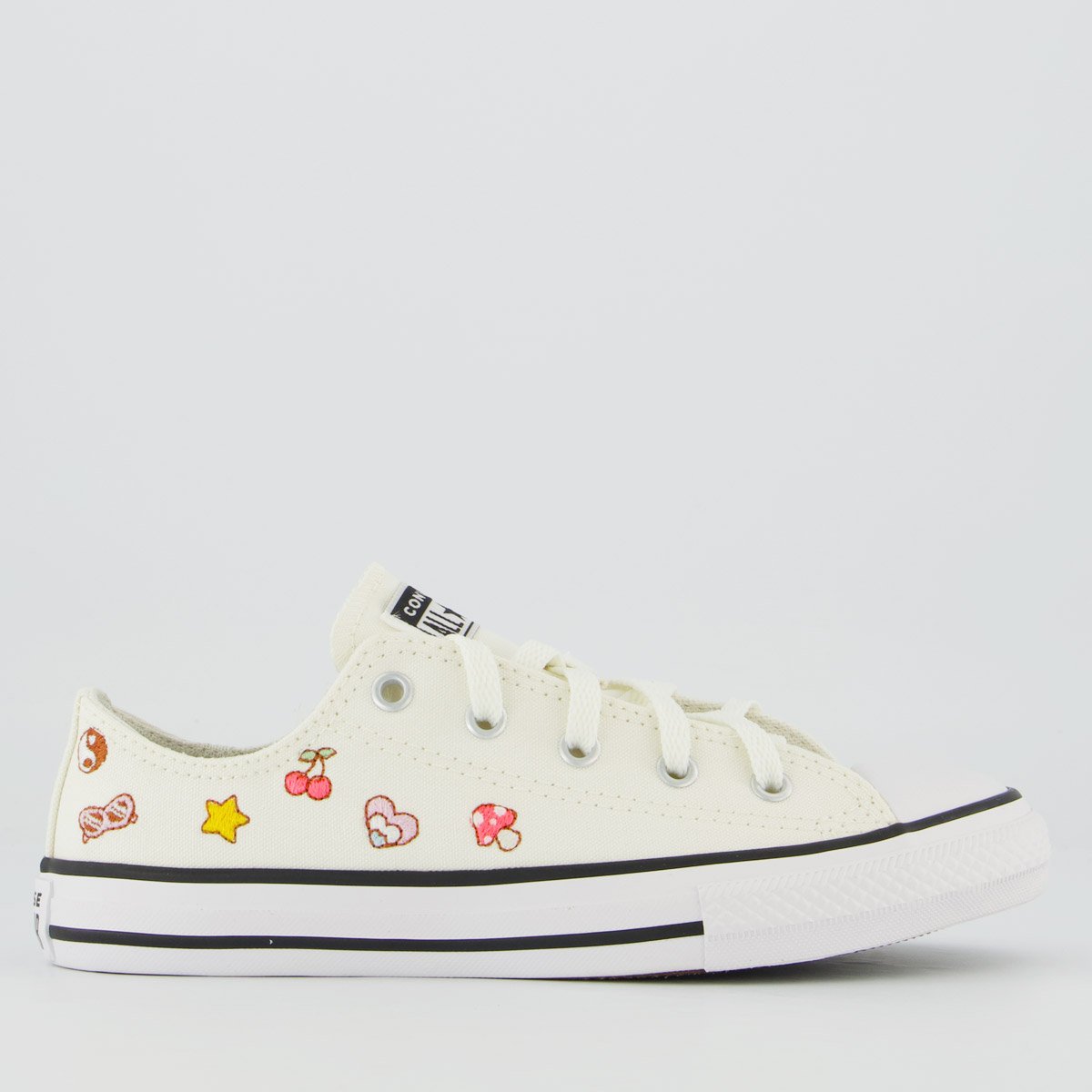 Tênis Converse All Star CK Stikers Juvenil Branco