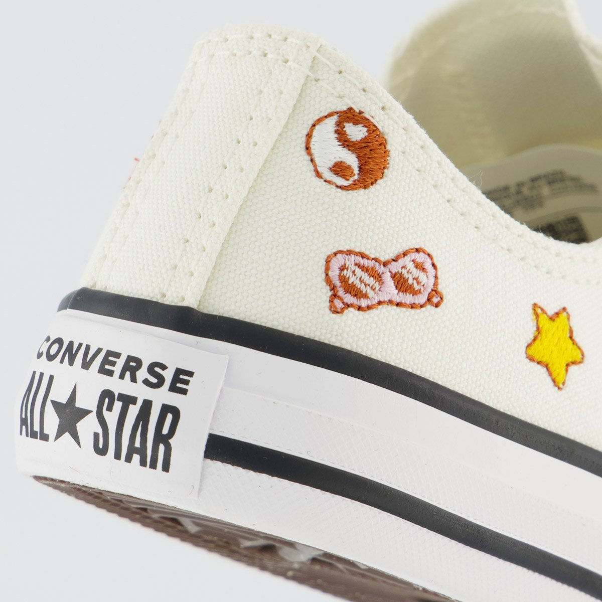 Tênis Converse All Star CK Stikers Juvenil Branco Branco 6