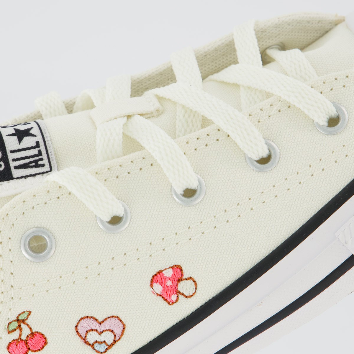 Tênis Converse All Star CK Stikers Juvenil Branco Branco 7
