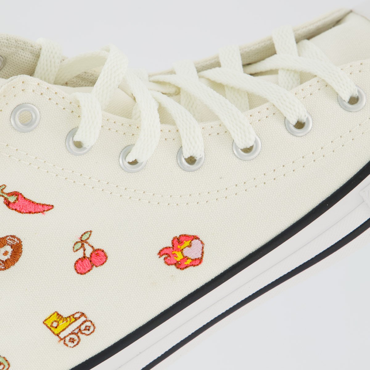 Tênis Converse All Star CK Stikers Juvenil Cano Alto Branco Branco 7