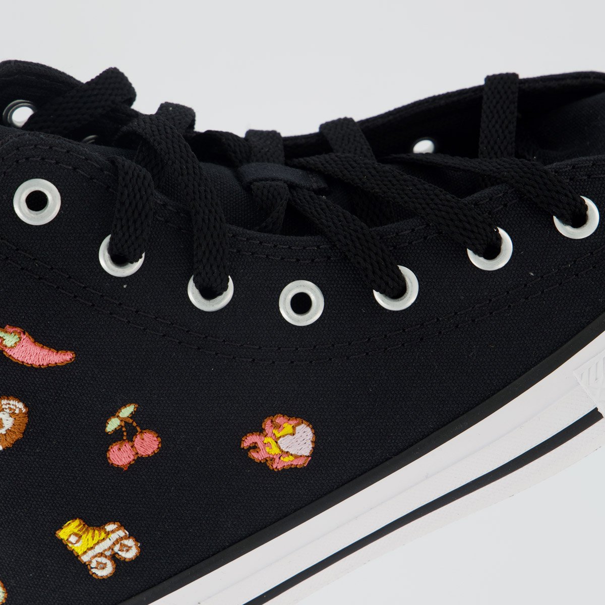 Tênis Converse All Star CK Stikers Juvenil Cano Alto Preto Preto 7