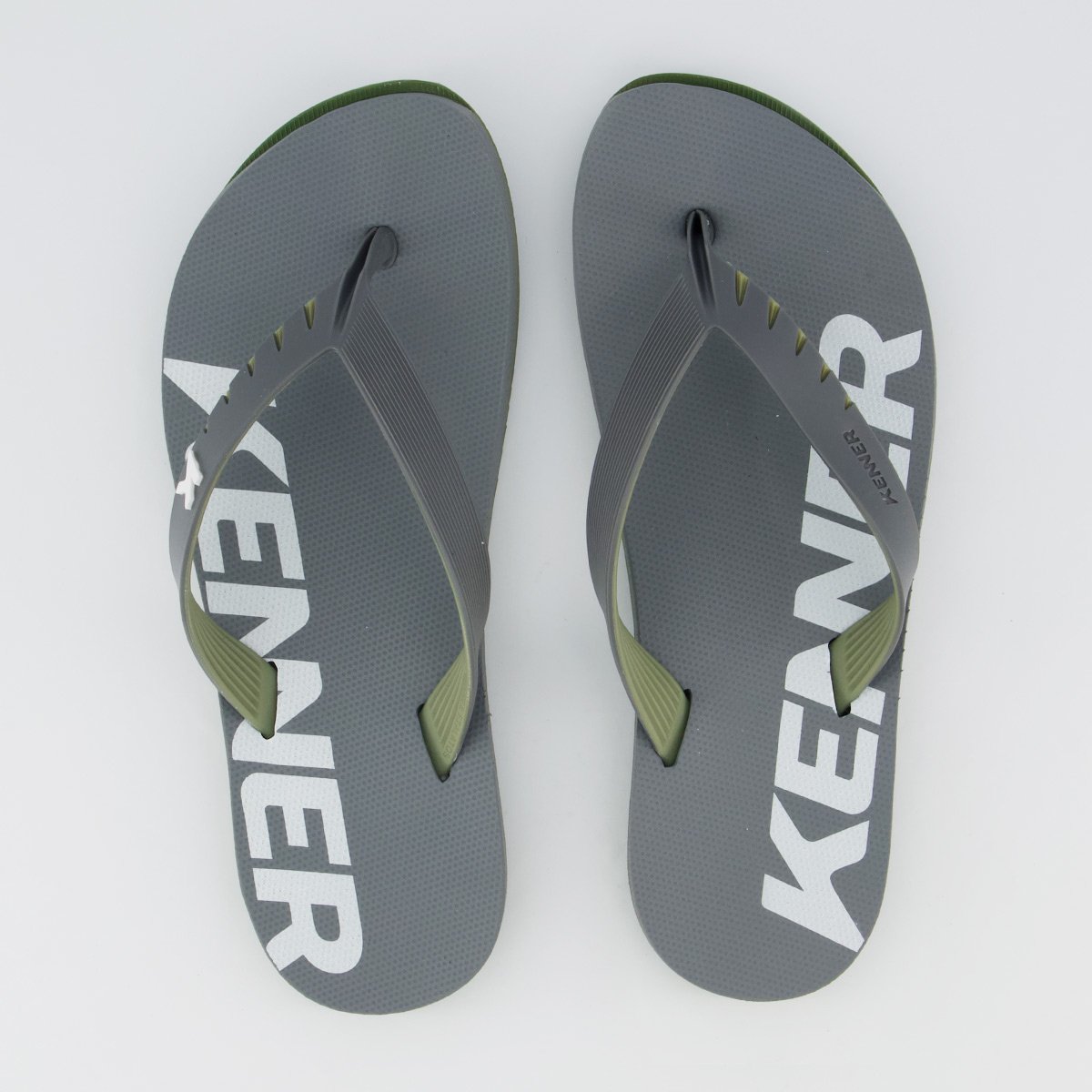 Chinelo Kenner Red Verde e Cinza