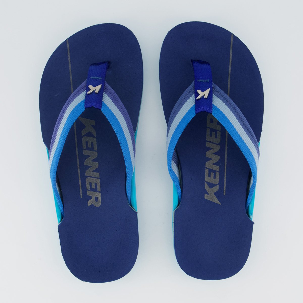 Chinelo Kenner NK6 Pro Tricolor Azul