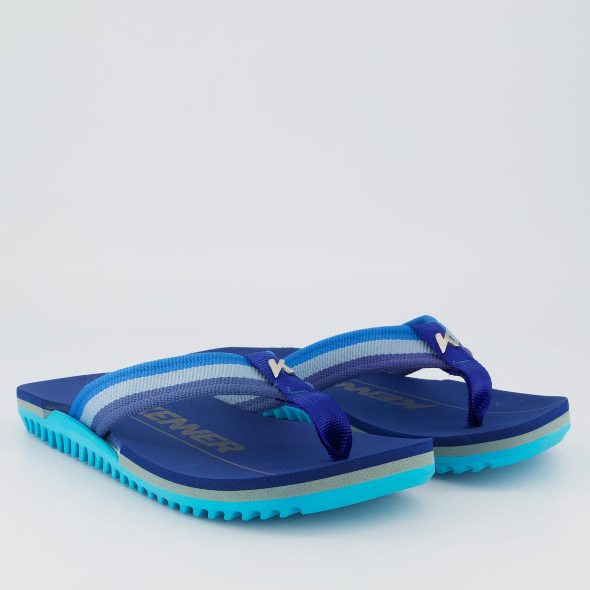Chinelo Kenner NK6 Pro Tricolor Azul Azul 3