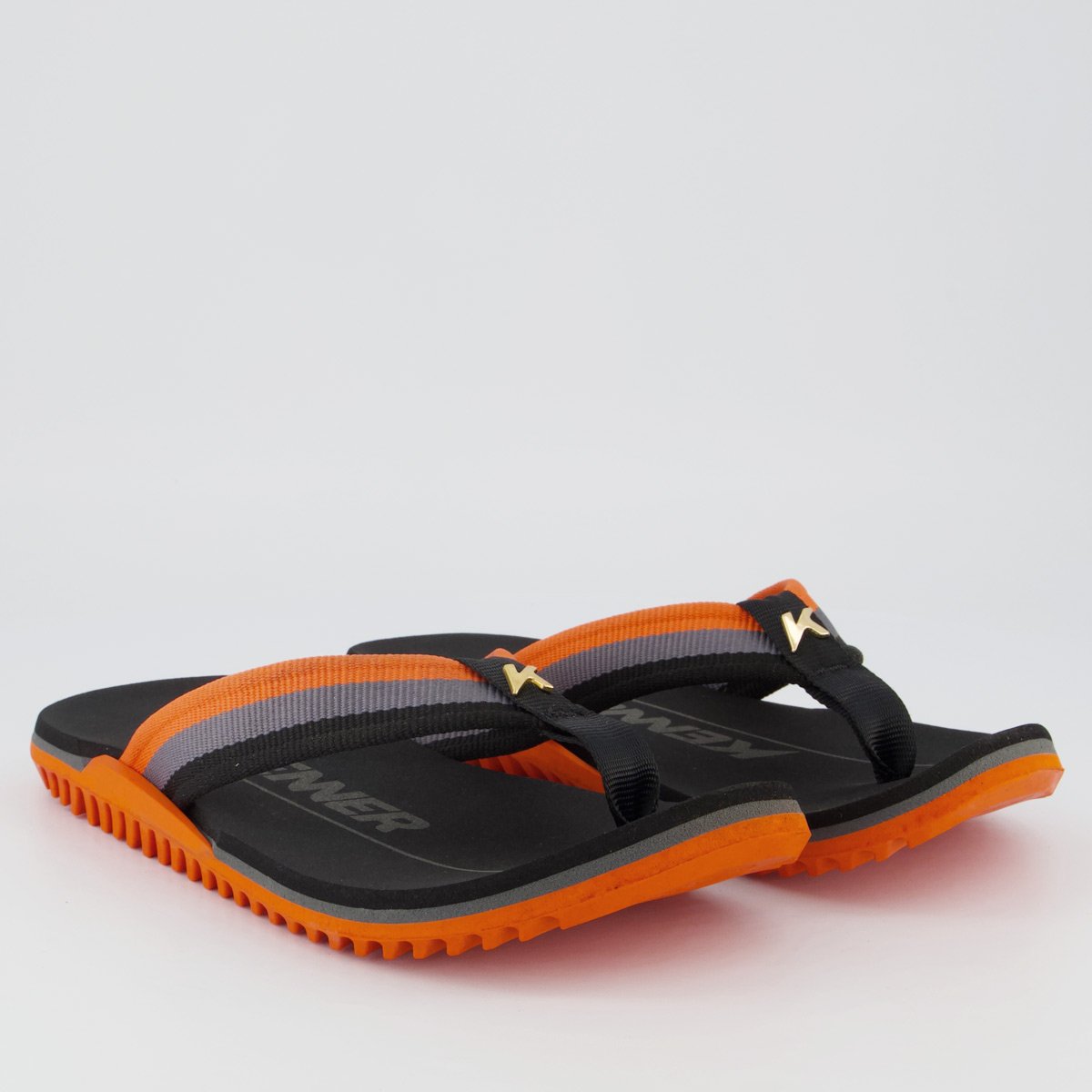 Chinelo Kenner NK6 Pro Tricolor Laranja Preto 3