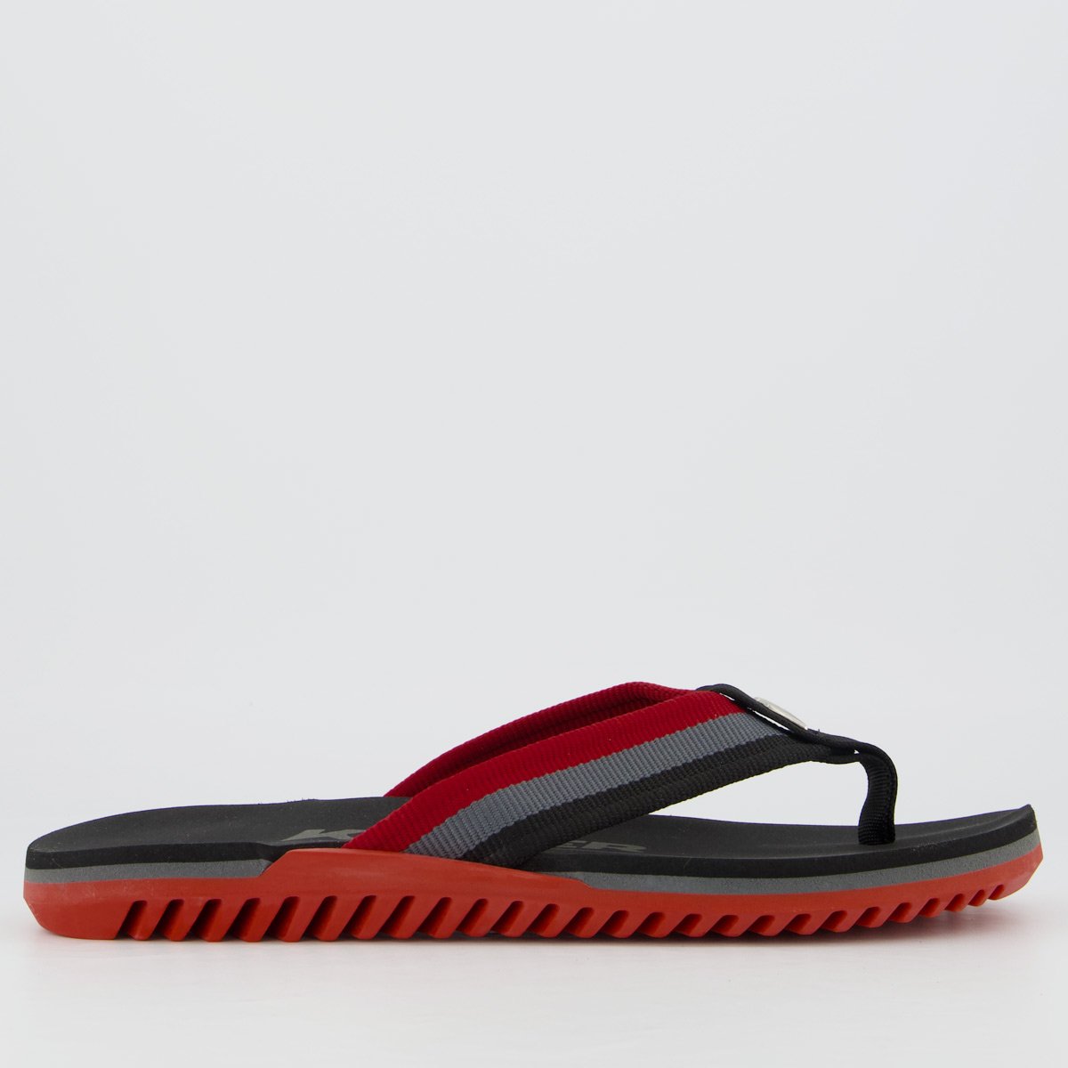 Chinelo Kenner NK6 Pro tricolor Preto e Vermelho Preto 2