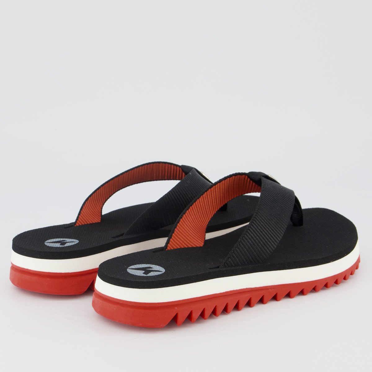 Chinelo Kenner Kyra Feminino Preto e Vermelho Preto 4