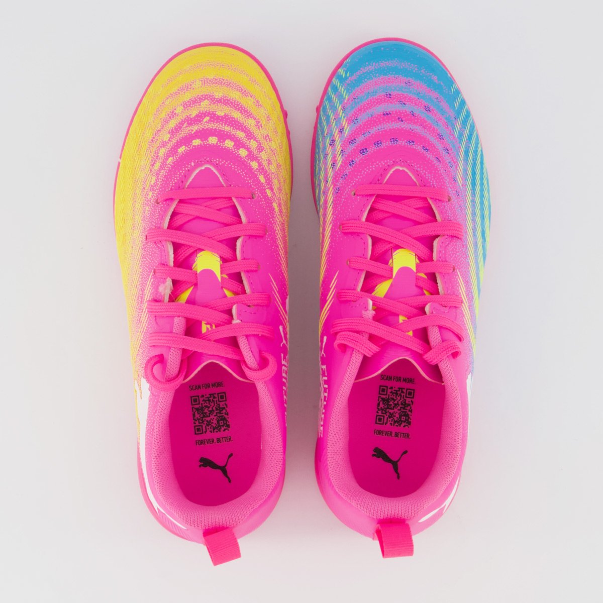 Chuteira Puma Future 9 Play Society Juvenil Rosa Rosa 4