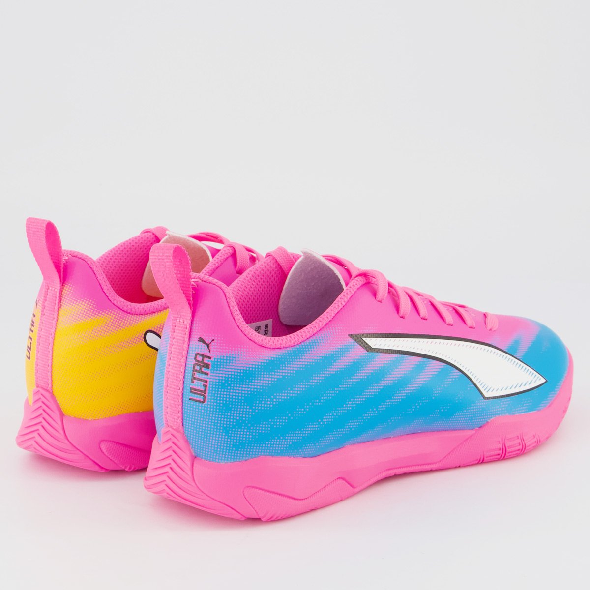 Chuteira Puma Ultra 6 Play Futsal Juvenil Rosa Rosa 3