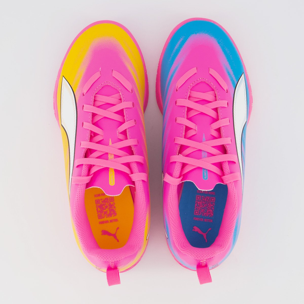 Chuteira Puma Ultra 6 Play Futsal Juvenil Rosa Rosa 4