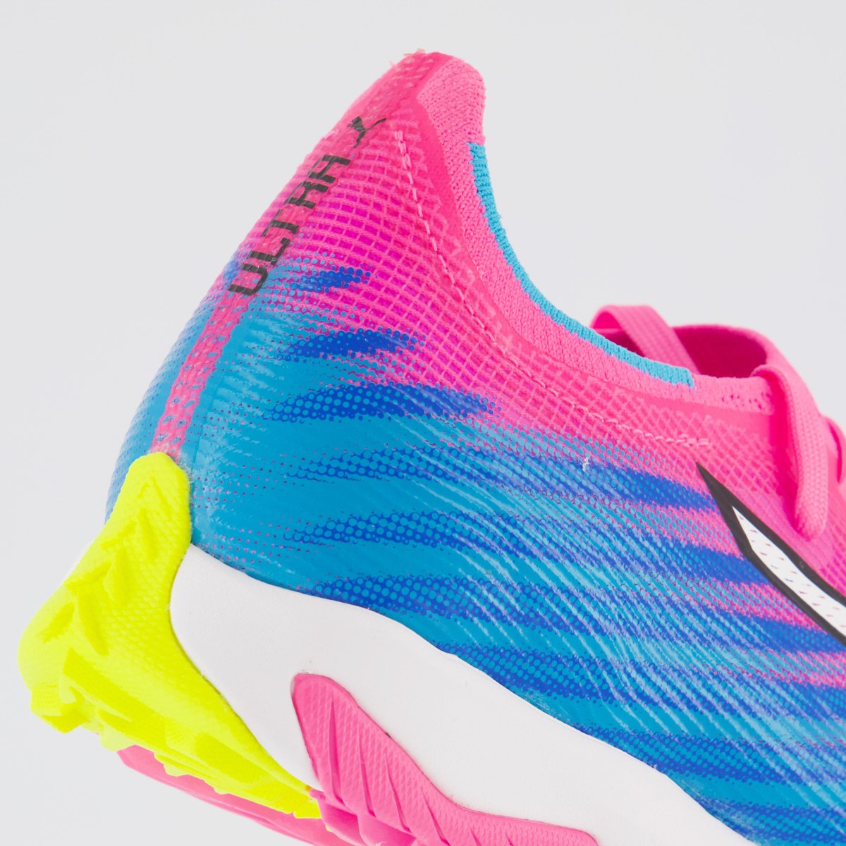 Chuteira Puma Ultra 6 Match Society Rosa e Amarela Rosa 6