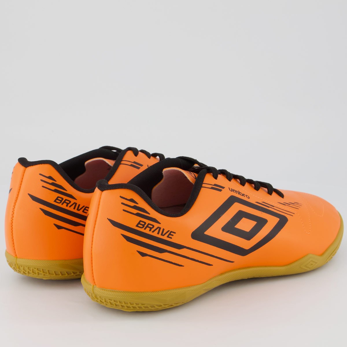 Chuteira Umbro Brave Futsal Laranja e Preta Laranja 3