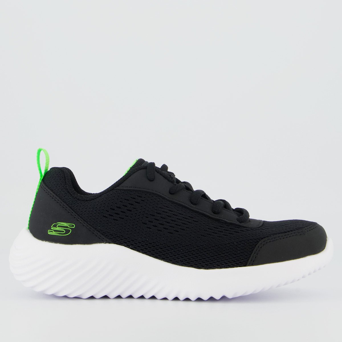 Tênis Skechers Bounder Quanta-Pacer Infantil Preto