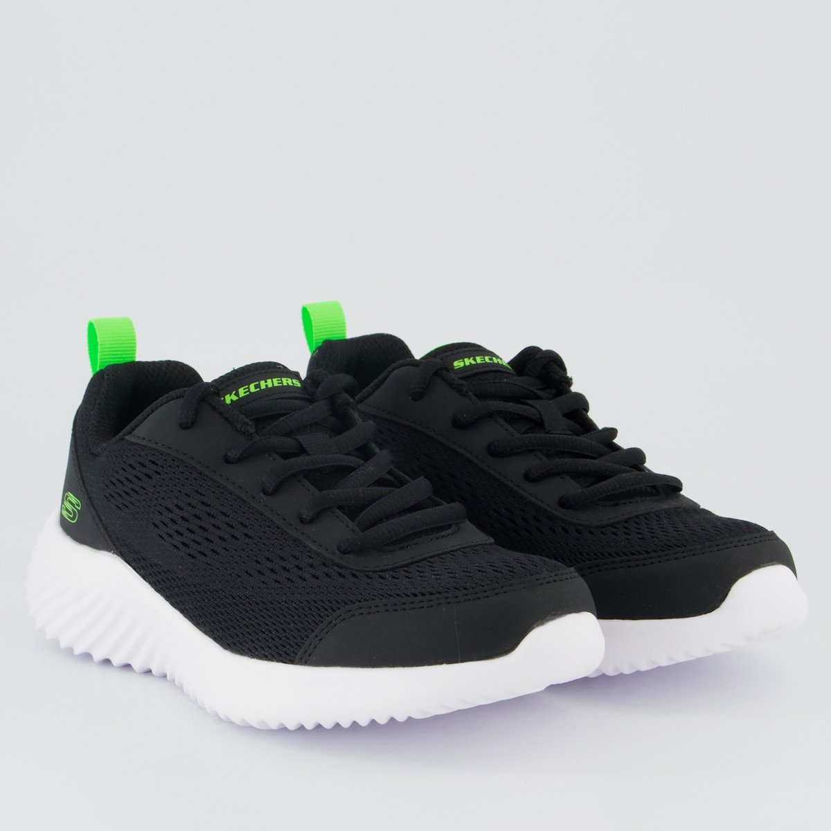 Tênis Skechers Bounder Quanta-Pacer Infantil Preto Preto 2