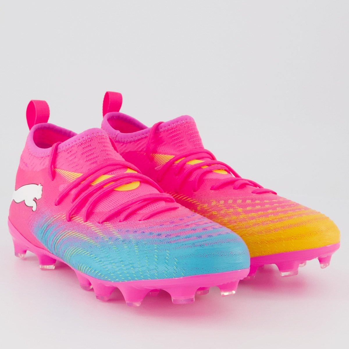 Chuteira Puma Future 9 Match FG/AG Campo Juvenil R Rosa 2