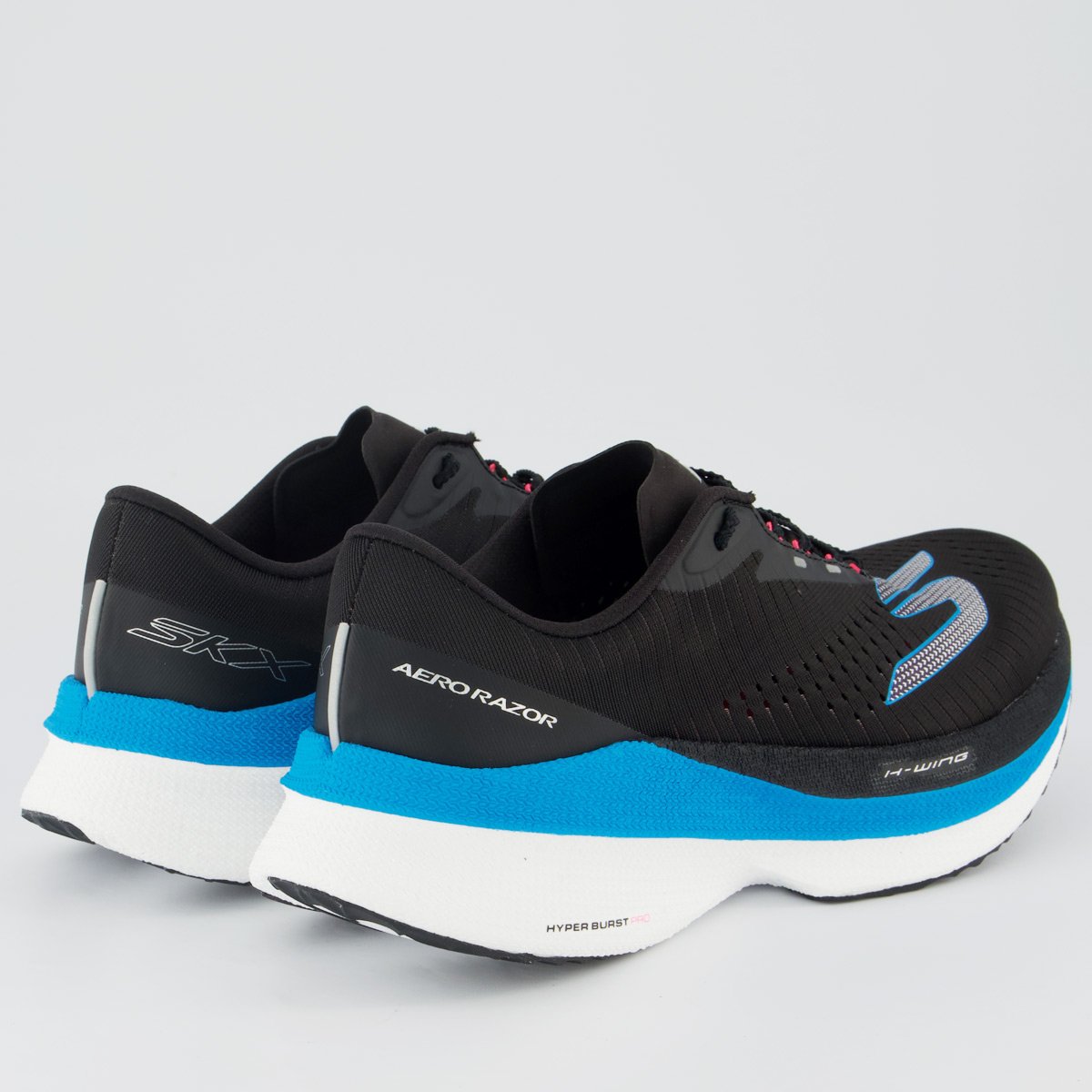 Tênis Skechers Aero Razor Preto e Azul Preto/Azul 3