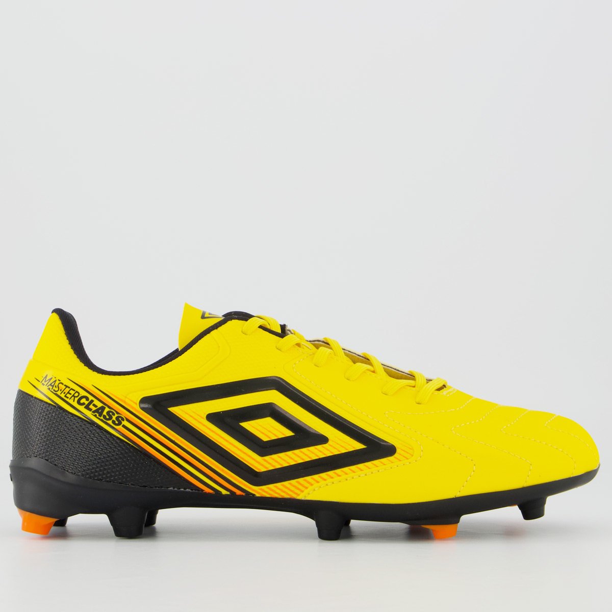 Chuteira Umbro Master Class Club Campo Amarela e Preta