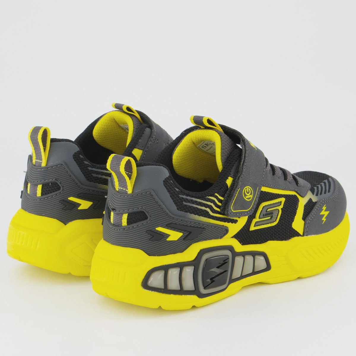 Tênis Skechers Light Storm 3 Infantil Cinza e Amarelo Cinza/Amarelo 3