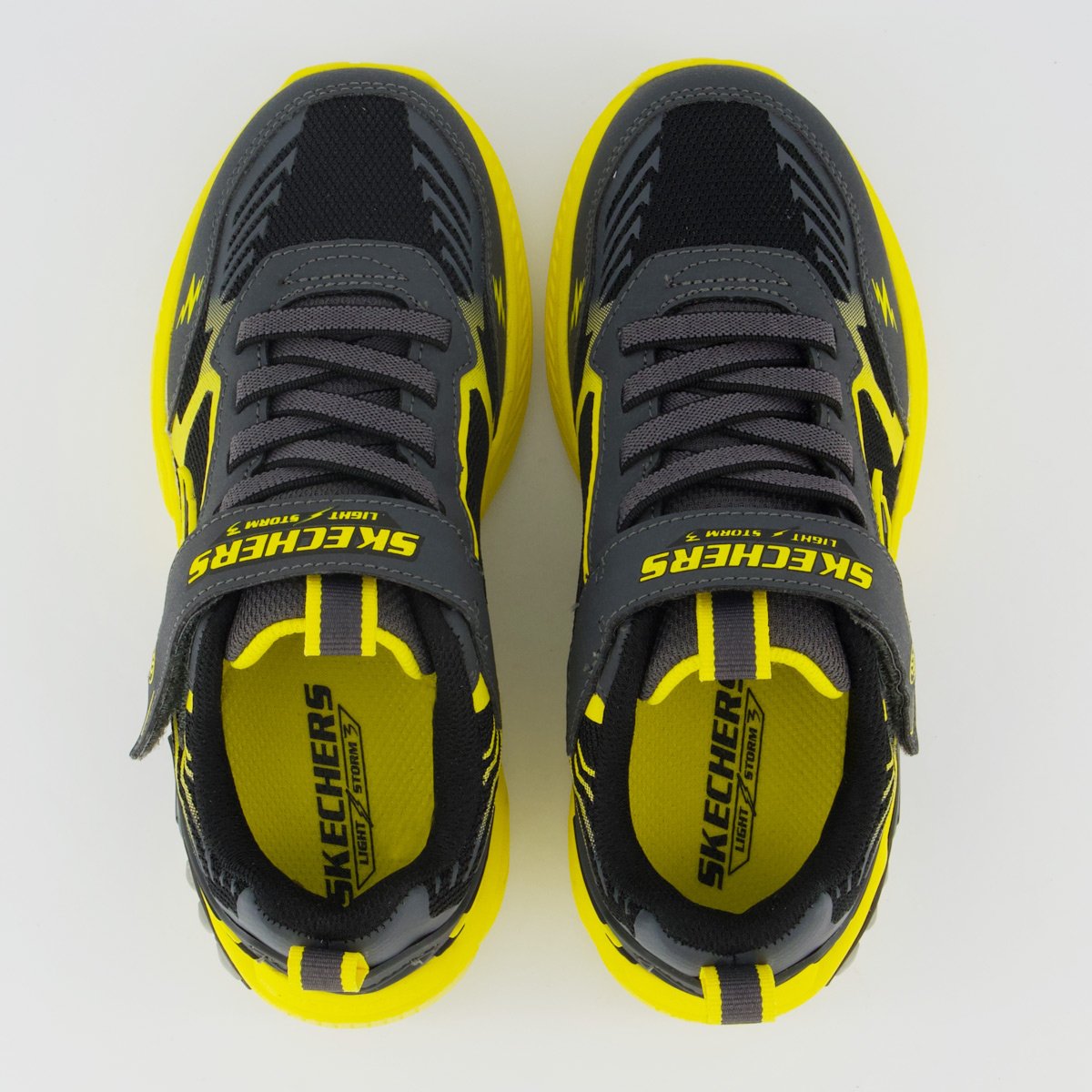 Tênis Skechers Light Storm 3 Infantil Cinza e Amarelo Cinza/Amarelo 4