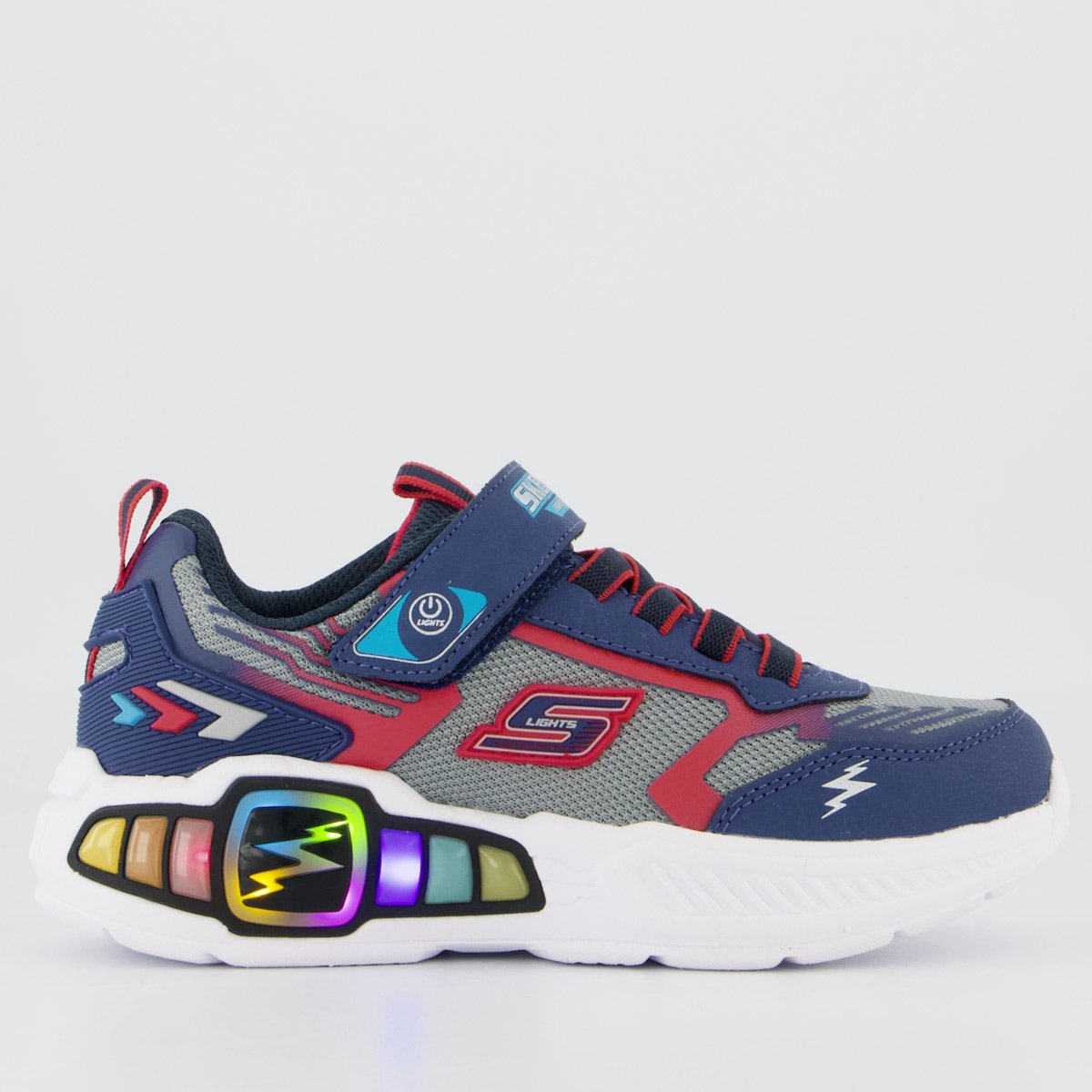 Tênis Skechers Light Storm 3 Infantil Azul e Vermelho