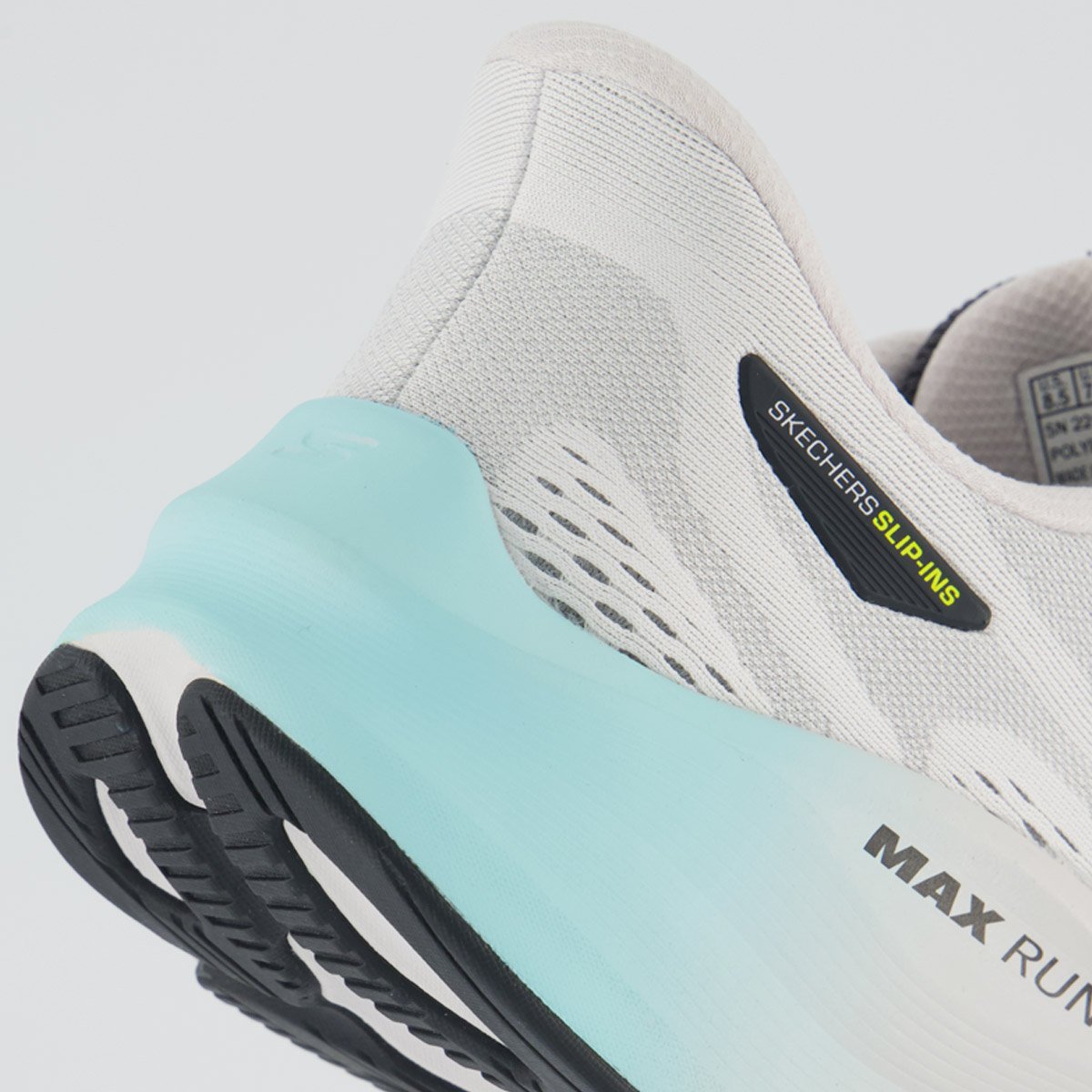 Tênis Skechers Max Run Branco e Azul Branco 6