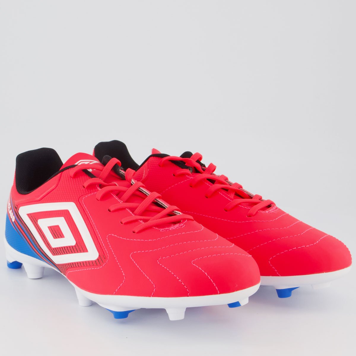 Chuteira Umbro Master Class Club Campo Rosa e Azul Rosa 2