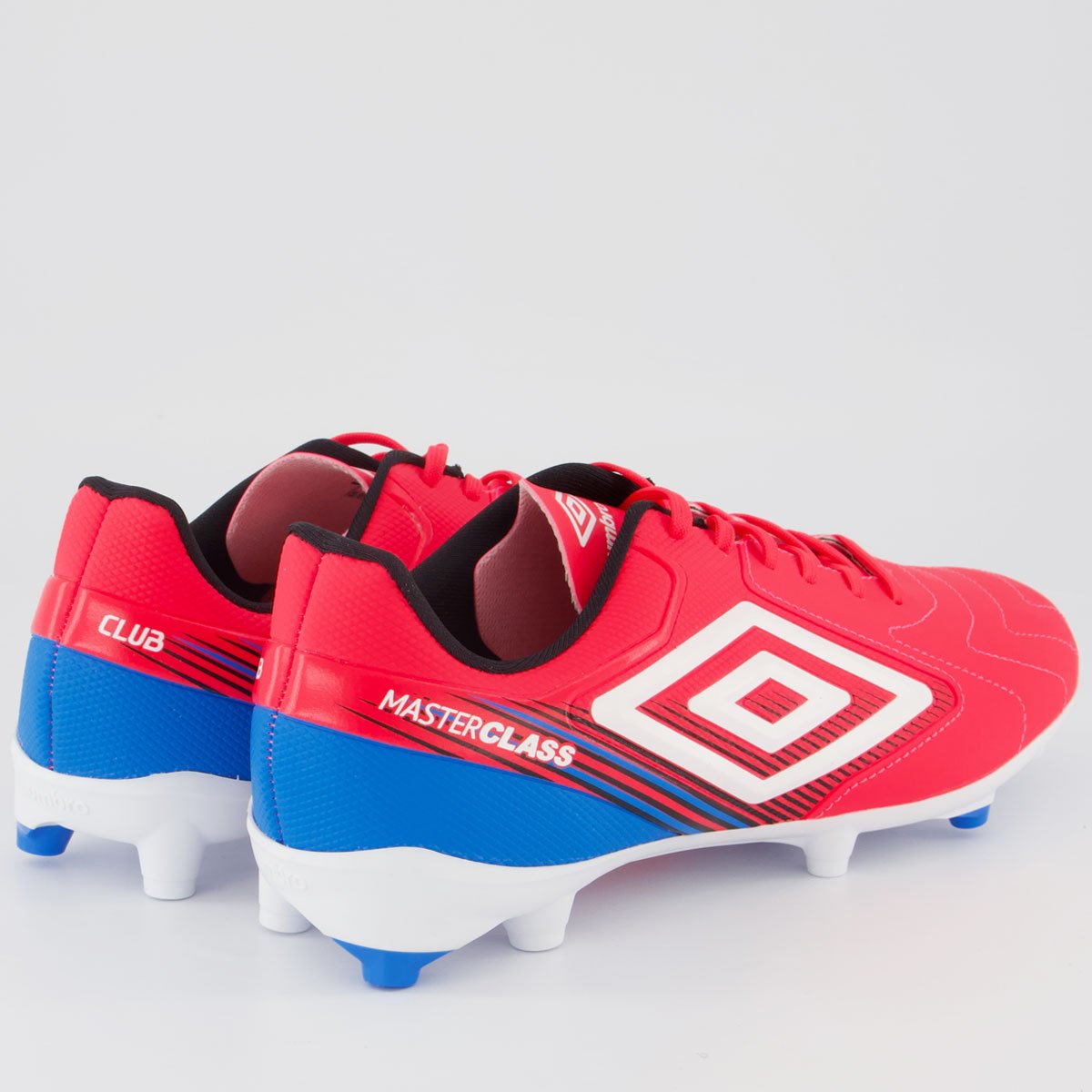 Chuteira Umbro Master Class Club Campo Rosa e Azul Rosa 3