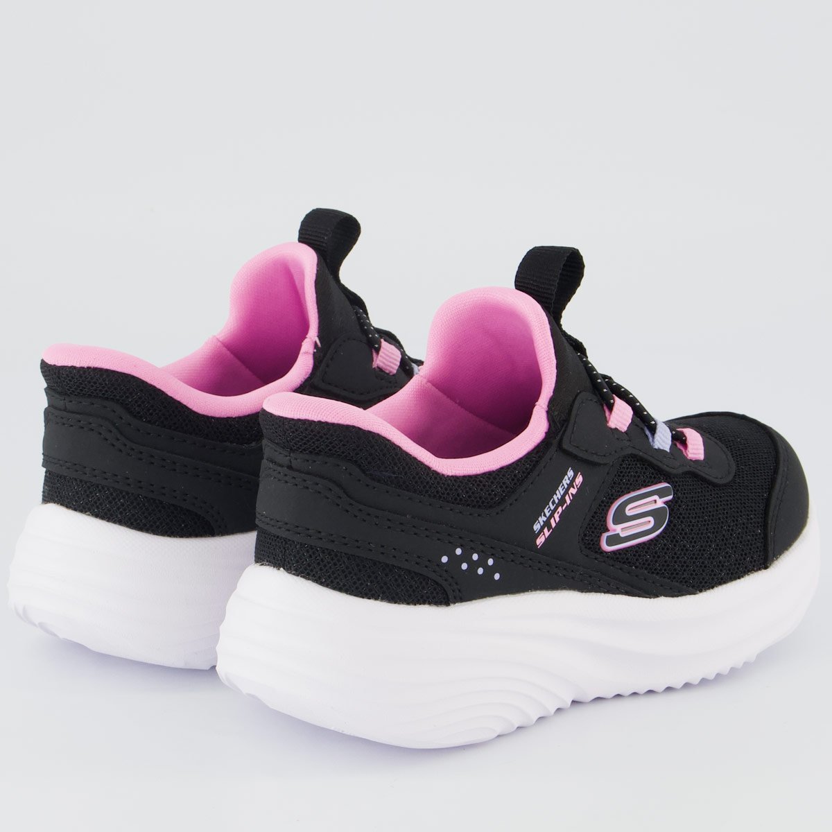 Tênis Skechers Bounder Pro Infantil Preto e Rosa Preto 3