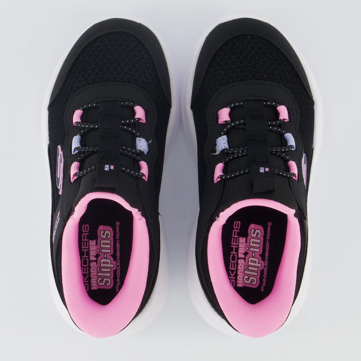 Tênis Skechers Bounder Pro Infantil Preto e Rosa Preto 4