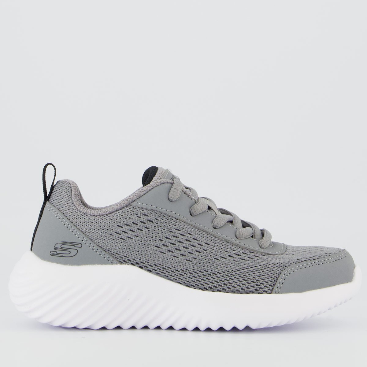Tênis Skechers Bounder Quanta-Pacer Infantil Cinza