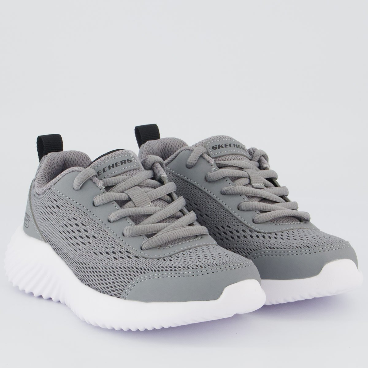 Tênis Skechers Bounder Quanta-Pacer Infantil Cinza Cinza 2
