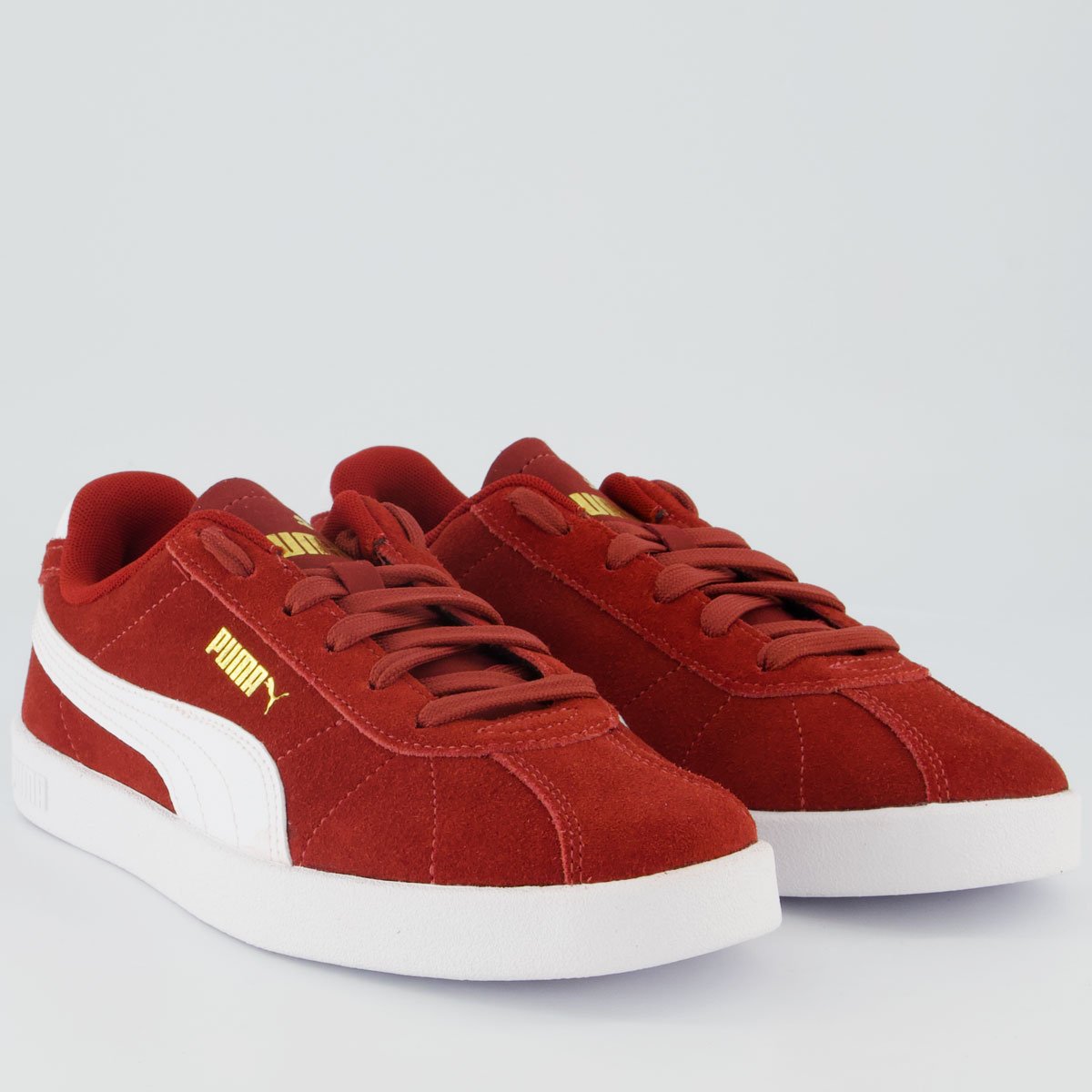 Tenis Puma Club II Era Bordô e Branca Vermelho 2