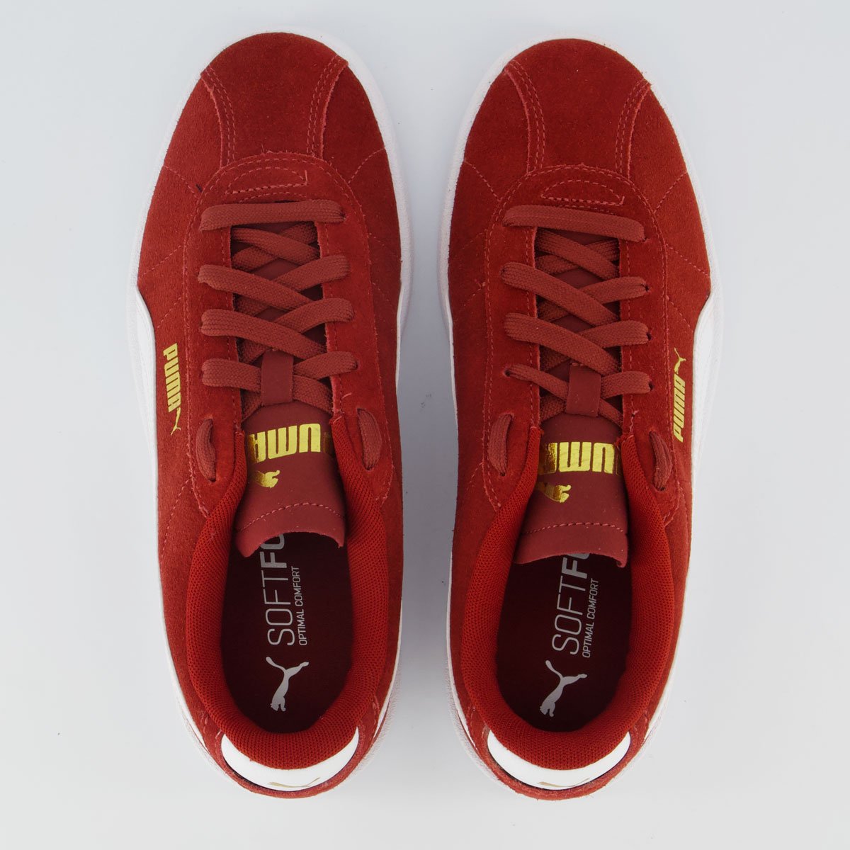 Tenis Puma Club II Era Bordô e Branca Vermelho 4