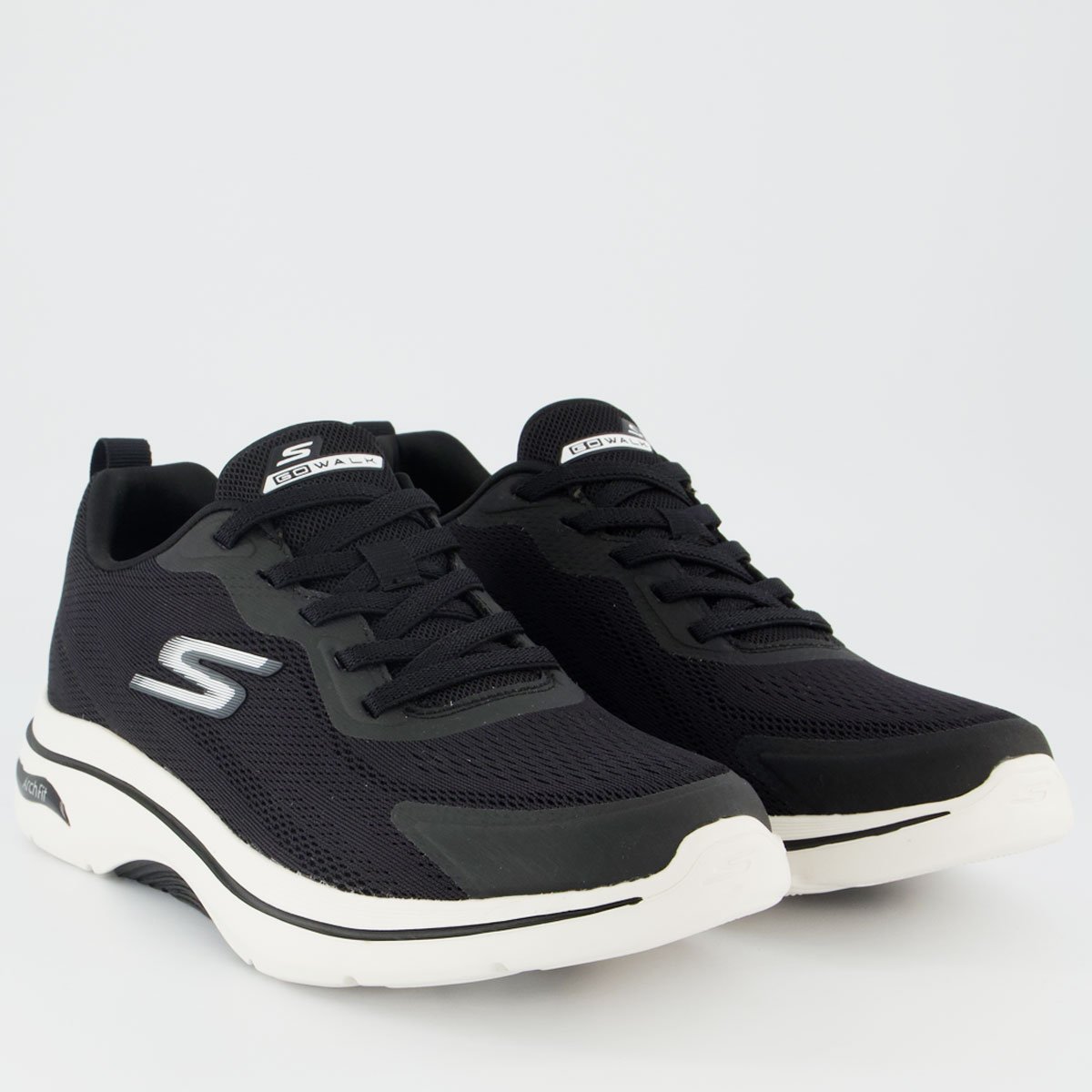 Tênis Skechers Go Walk Arch Fit 2.0 Preto e Branco Preto 2