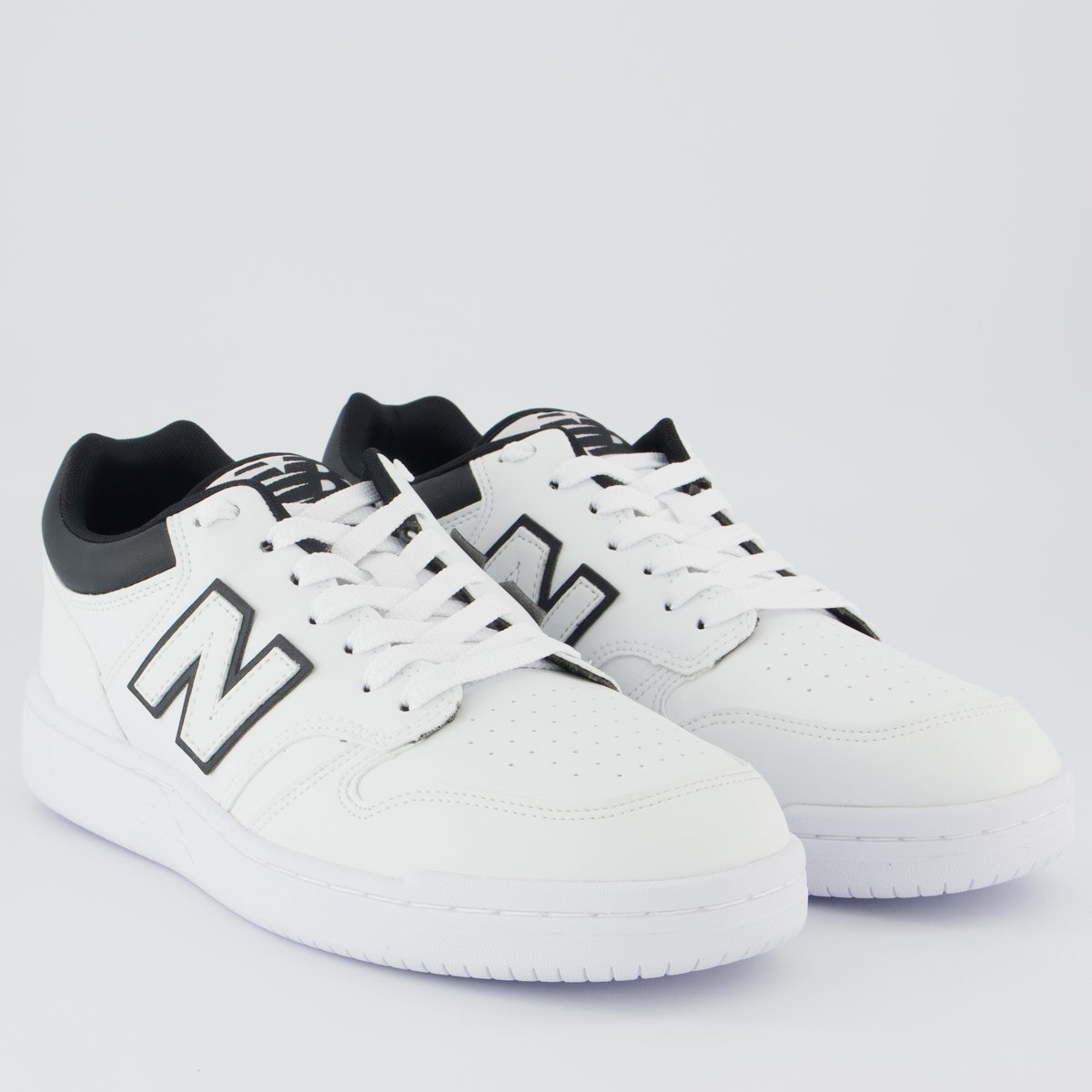 Tênis New Balance 480 L Branco e Preto Branco 2