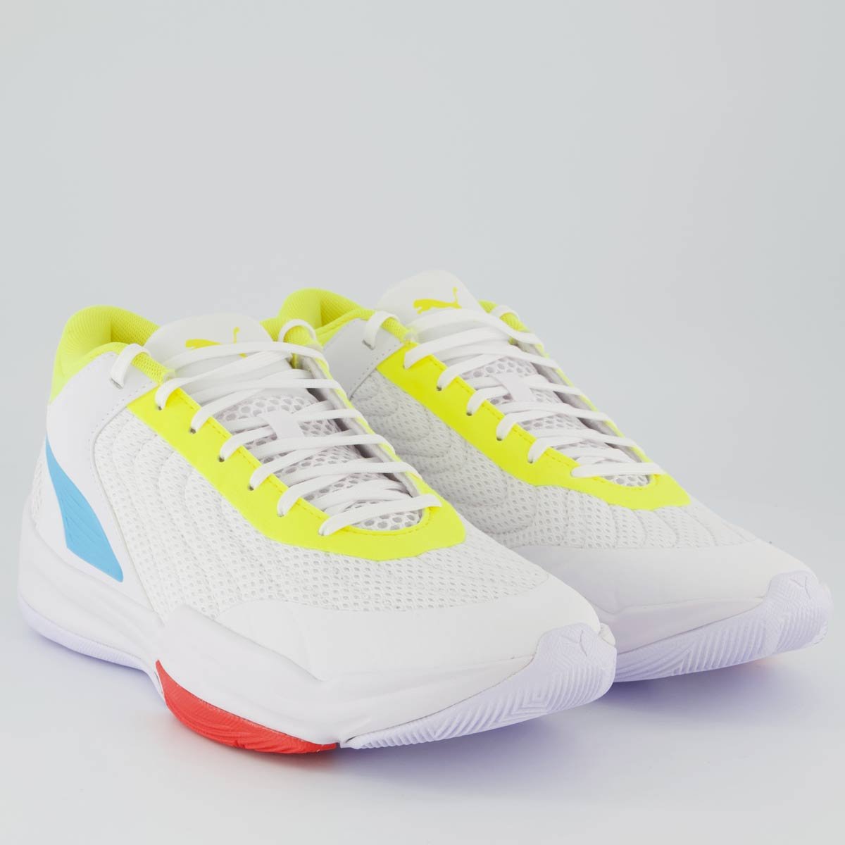 Tênis Puma Court Pro 2 Branco e Azul Branco 2