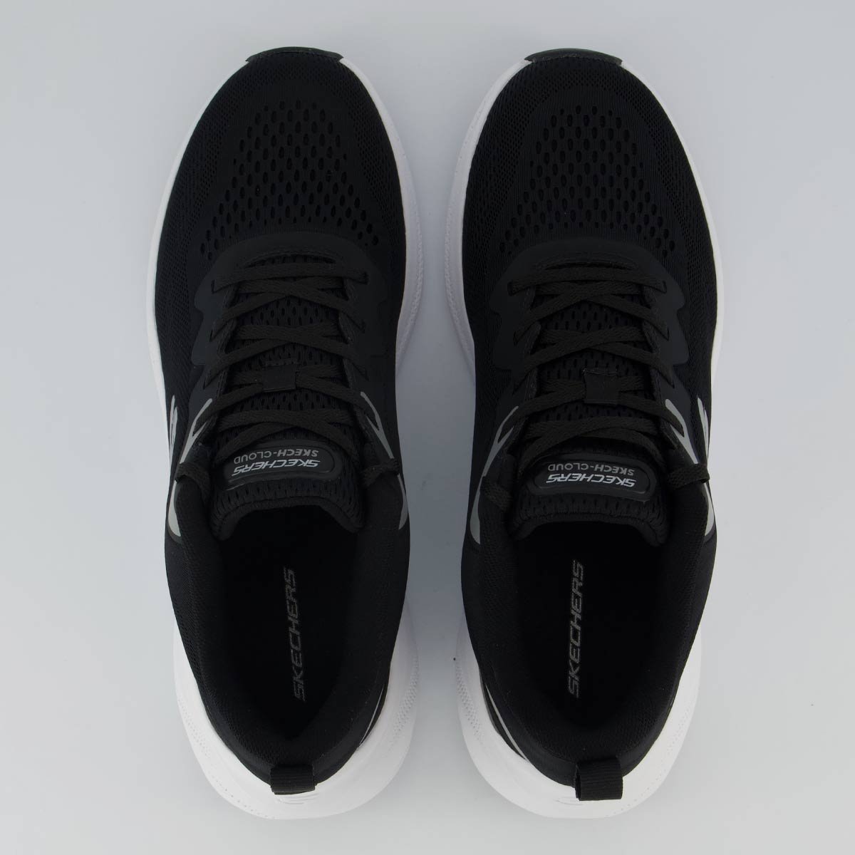Tênis Skechers Skech Cloud Preto e Branco Preto 5