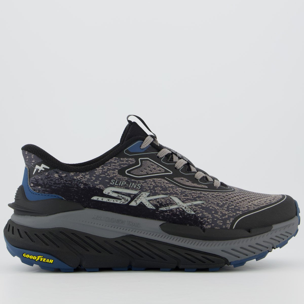 Tênis Skechers Max Cushioning Premier Trail Preto e Cinza