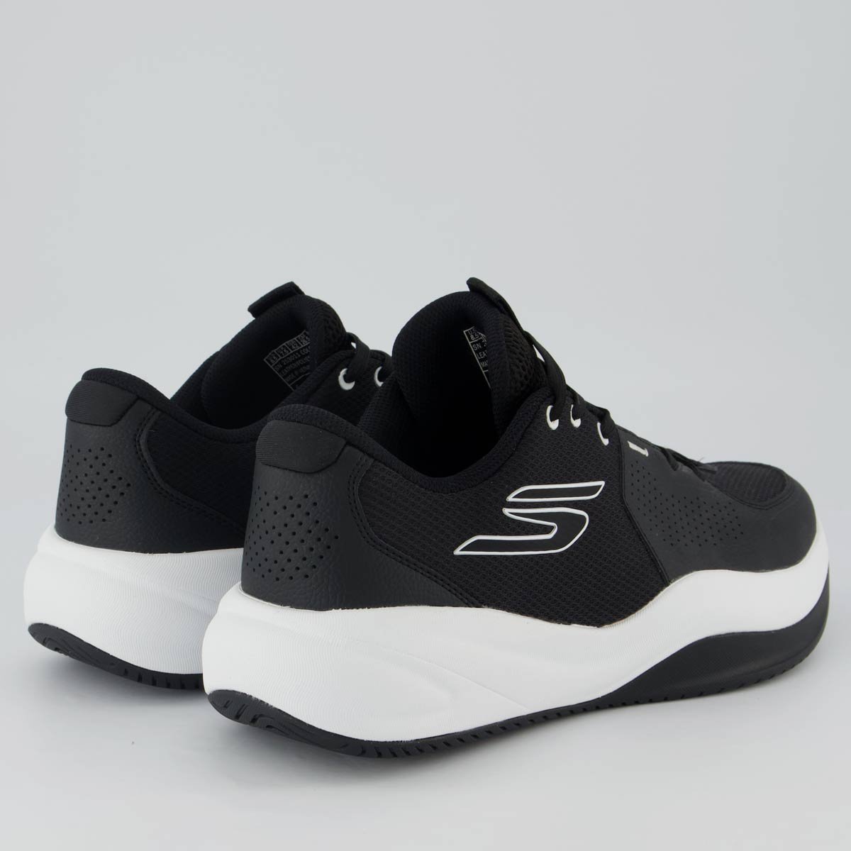 Tênis Skechers SKX Laegue Preto e Branco Preto 3