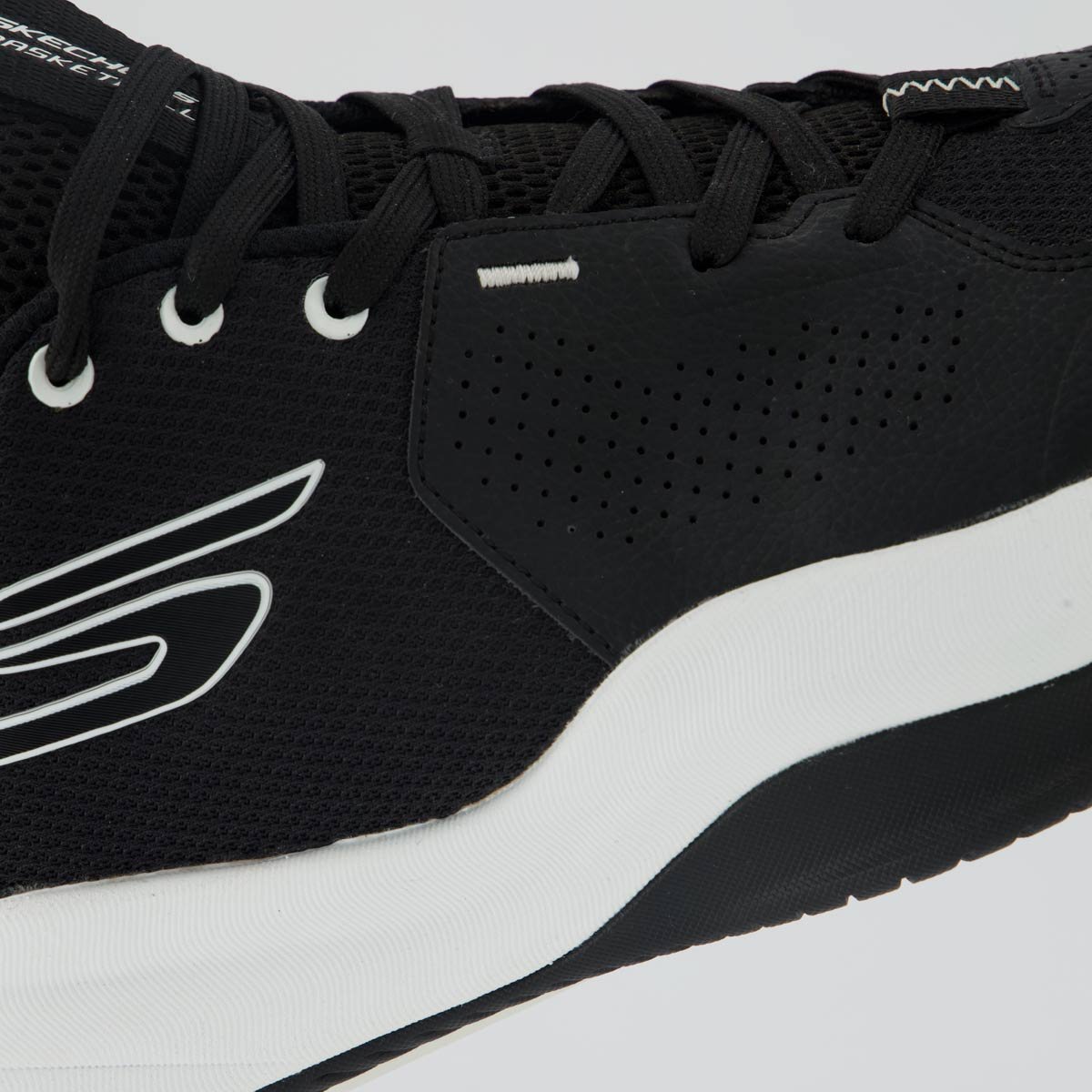 Tênis Skechers SKX Laegue Preto e Branco Preto 7
