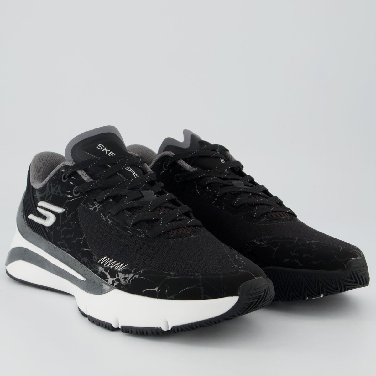 Tênis Skechers Full Court Press Preto e Branco Preto 2