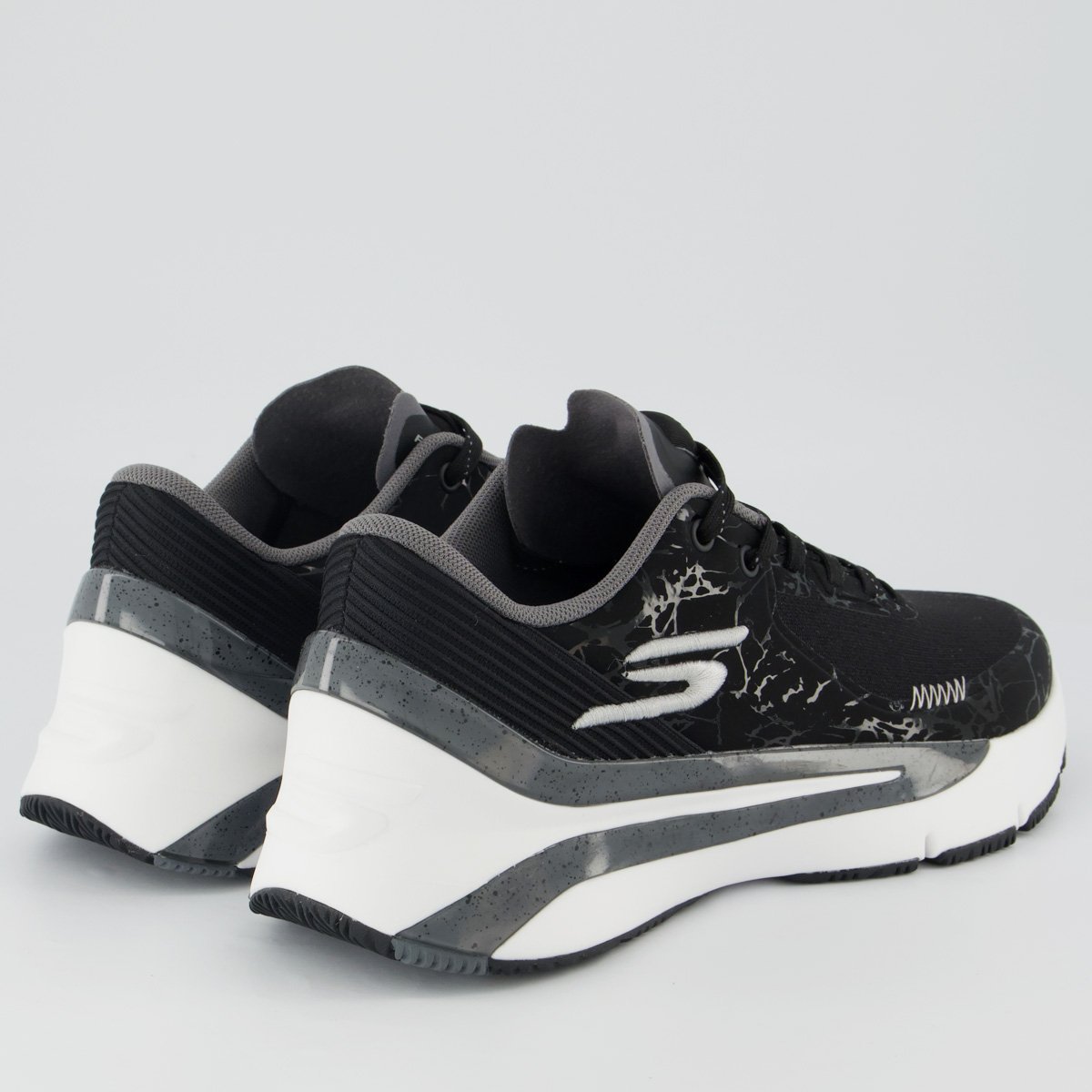 Tênis Skechers Full Court Press Preto e Branco Preto 3