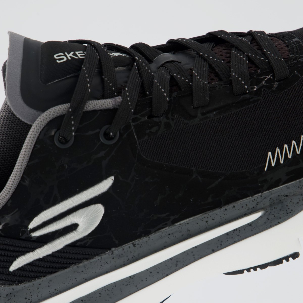 Tênis Skechers Full Court Press Preto e Branco Preto 7
