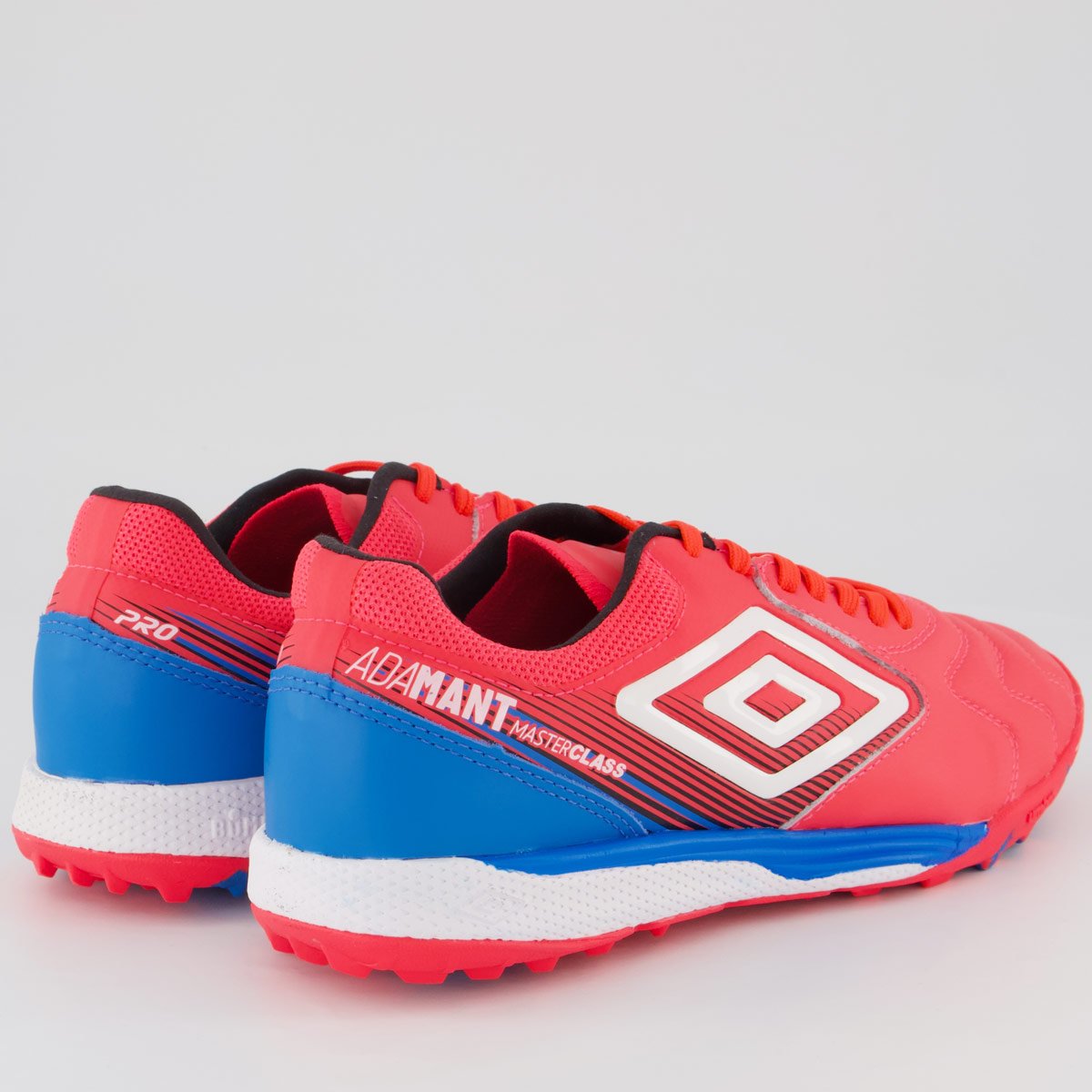 Chuteira Umbro Adamant Master Class Pro Bump Society Rosa e Azul Rosa 3