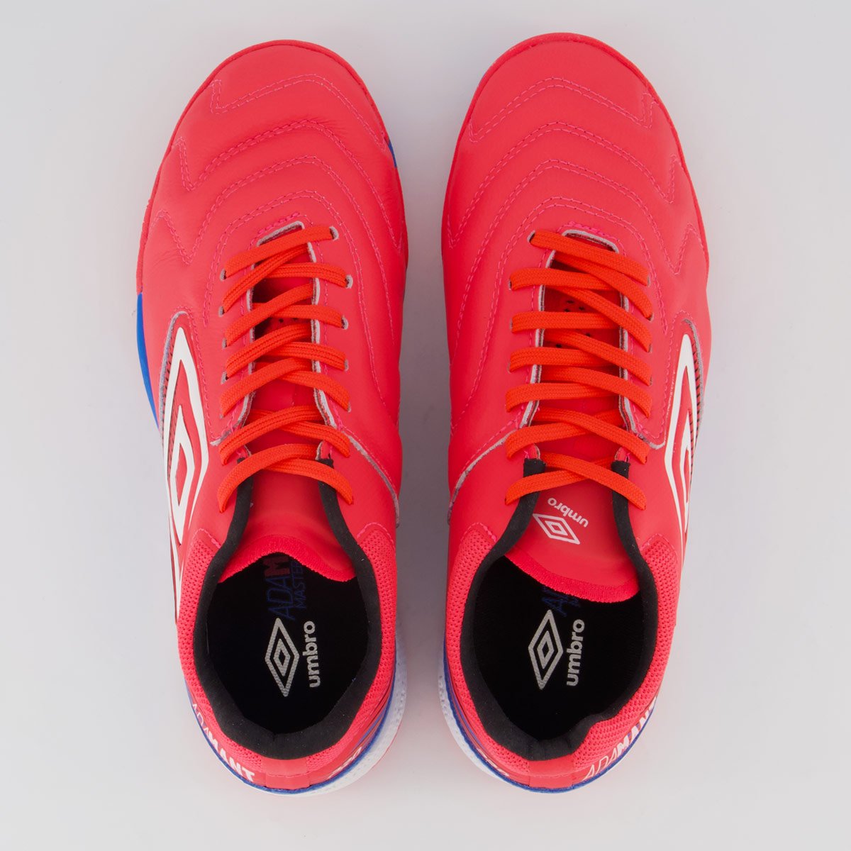 Chuteira Umbro Adamant Master Class Pro Bump Society Rosa e Azul Rosa 4