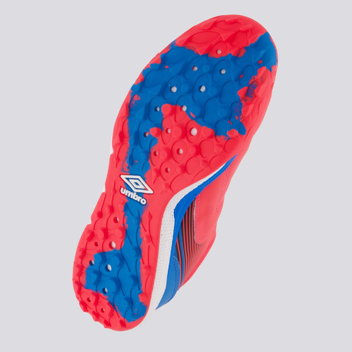 Chuteira Umbro Adamant Master Class Pro Bump Society Rosa e Azul Rosa 5